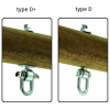Сквозной подвес (карабин) для качелей KBT Тип D 140мм