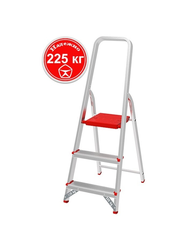 Стремянка 3 ступени ал. профессиональная серия NV311 Новая высота
