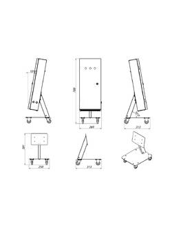 Стойка напольная с колесами для рециркулятора АНТИВИРУС ПРОМ COMBI