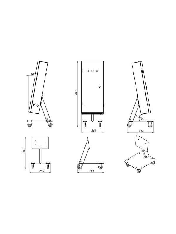 Стойка напольная с колесами для рециркулятора АНТИВИРУС ПРОМ COMBI