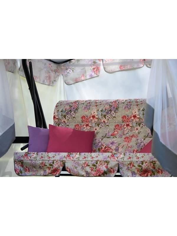 Садовые качели Турин Премиум flower с1202