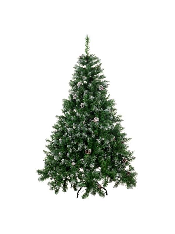 Новогодняя ель GreenLand Nikol заснеженная 180 см + гирлянда