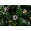 Новогодняя ель GreenLand Nikol заснеженная 180 см + гирлянда