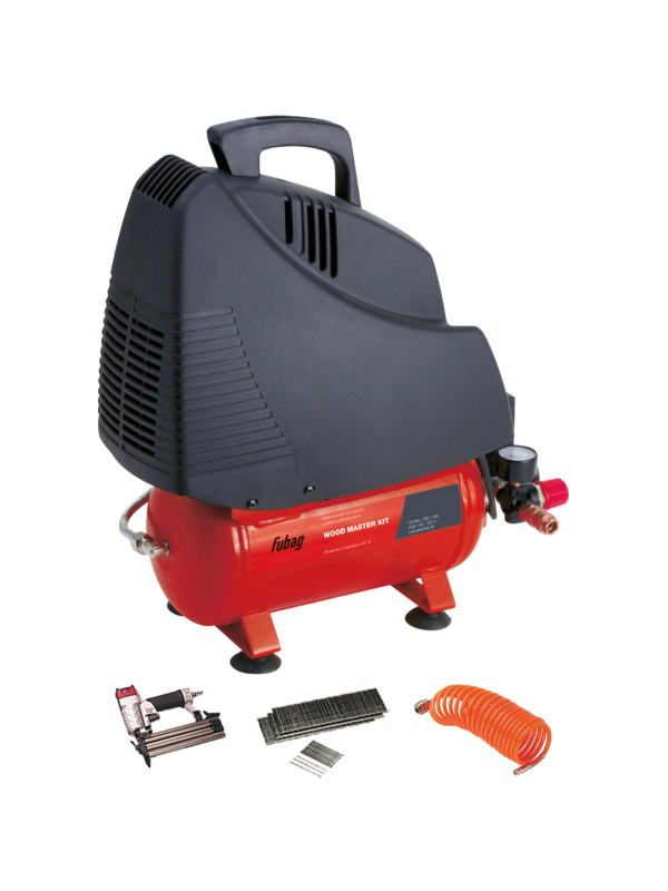 Компрессор безмасляный коаксиальный FUBAG WOOD MASTER KIT ( + 4 предмета)