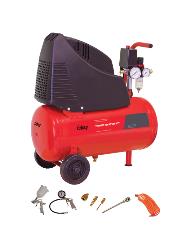 Компрессор безмасляный коаксиальный FUBAG HOUSE MASTER KIT ( + 5 предметов)