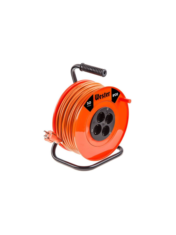 Удлинитель силовой WESTER K16/50 на катушке 50м