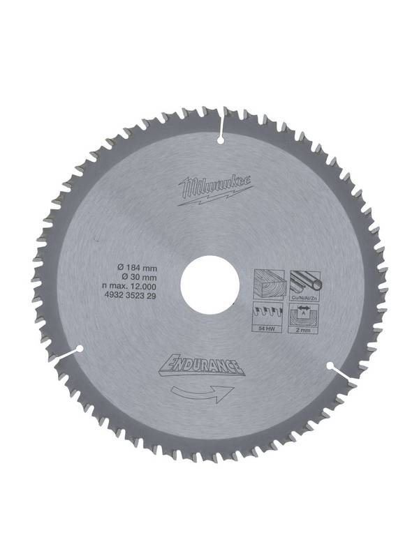 Диск пильный по дереву D 184х30х2 мм 54Z для циркулярной пилы MILWAUKEE