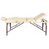 Массажный стол Atlas Sport 70 см LUX (с memory foam) складной 3-с деревянный (бежевый)
