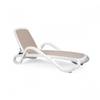 Шезлонг Alfa, белый/капучино