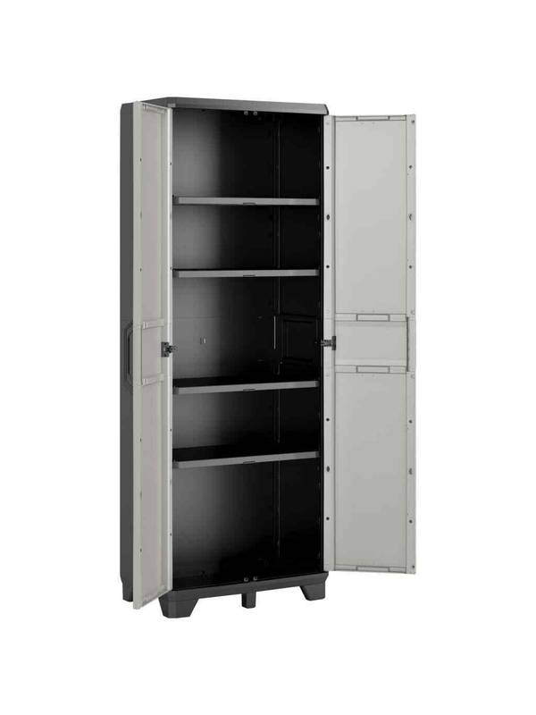 Шкаф пластиковый высокий GEAR Keter, черно-серый