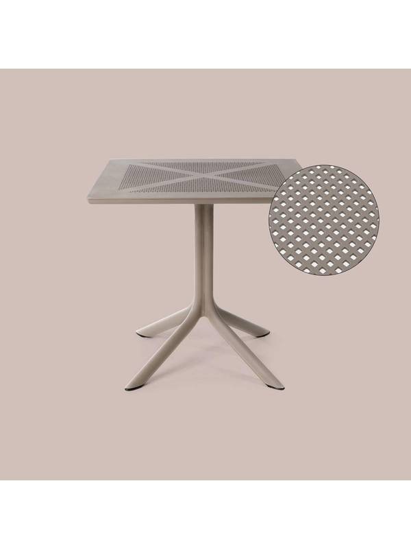 Стол квадратный Clip 80см, капучино