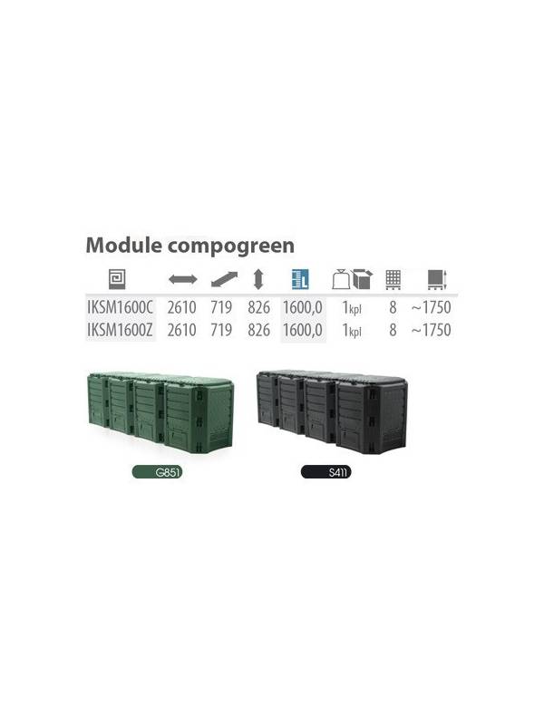 Компостер Module Compogreen 1600л, черный