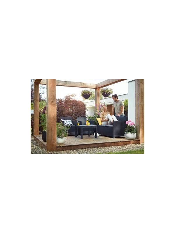 Комплект мебели (2х местный диван, 2 кресла, столик) "Emma 2 seater", графит