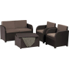 Набор уличной мебели Modena 2 (скамья двухместная,2 кресла, стол-cундук), коричневый