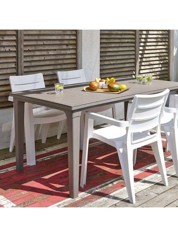 Стол пластиковый FUTURA 165х95cm, капучино