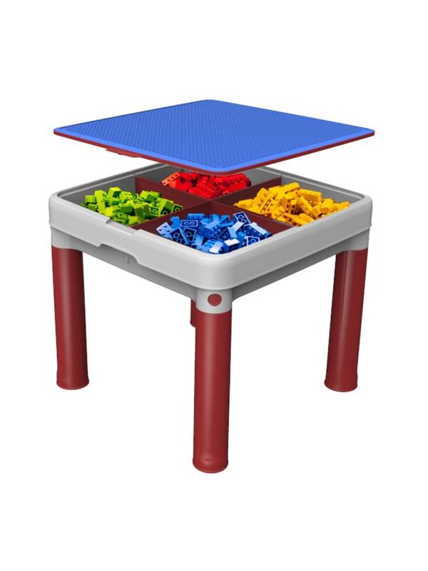 Детский столик, два стула Construction Play Table-красный/синий