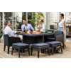 Набор уличной мебели (Стол, 4 кресла, 4 табурета) Columbia dining set – 9, графит