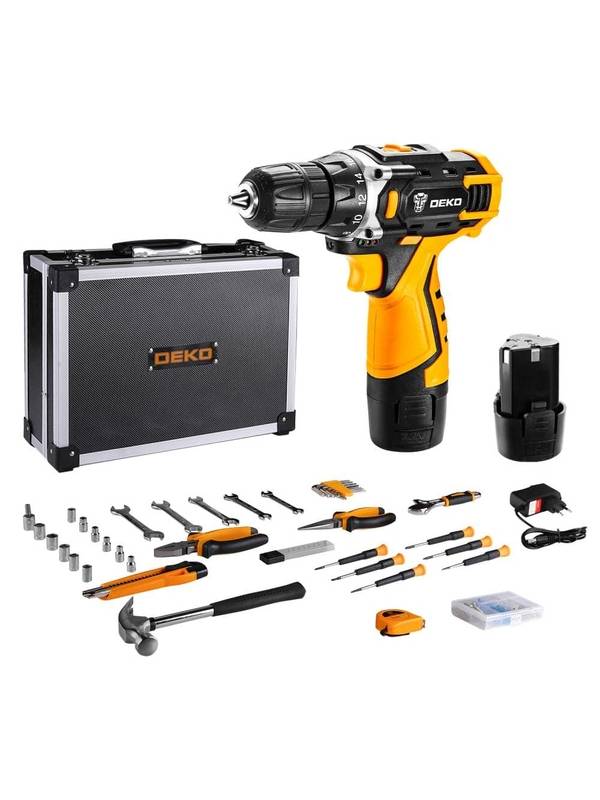 Дрель-шуруповерт аккумуляторная DEKO DKCD12FU-Li Premium SET 131