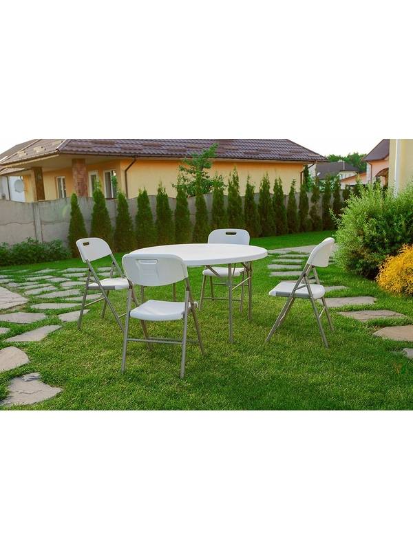 Набор складной садовой мебели CALVIANO (стол круглый 122см и 4 стула)