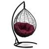 Подвесное кресло-кокон SEVILLA VERDE шоколадный кокон+бордовая подушка