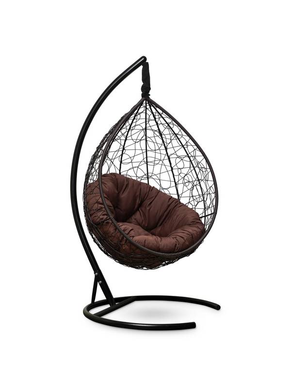 Подвесное кресло-кокон SEVILLA VERDE шоколадный кокон+шоколадная подушка