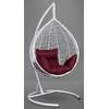 Подвесное кресло-кокон SEVILLA белый кокон+бордовая подушка