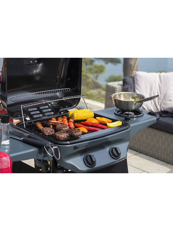 Гриль газовый SAHARA 2 BURNER RAPID ASSEMBLY PLUS, ЧЕРНЫЙ/СЕРЫЙ