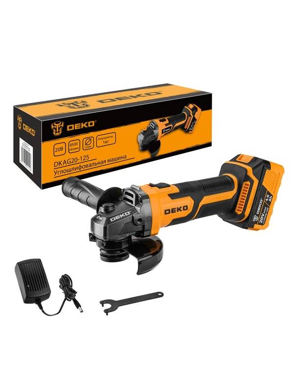 Углошлифмашина аккумуляторная DEKO DKAG20-125
