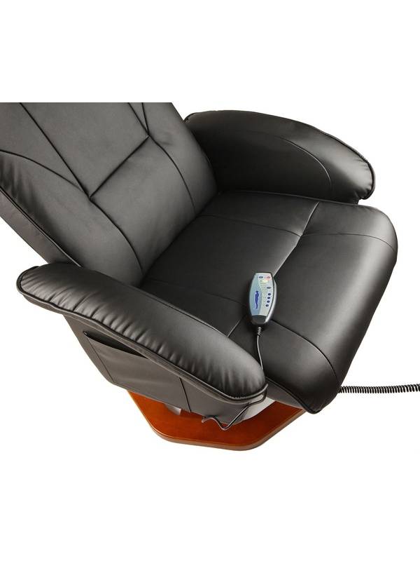TV-кресло Calviano 92 с пуфом (черное, массаж)