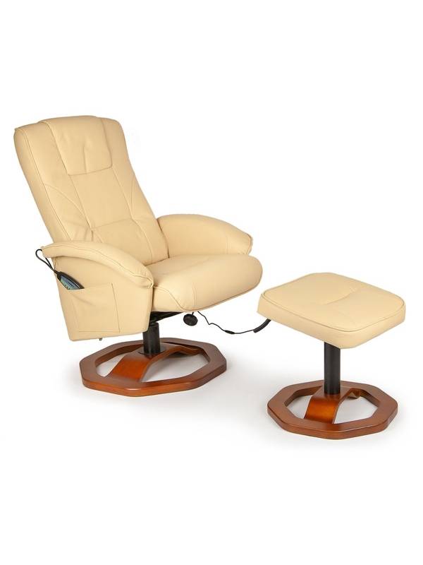 TV-кресло Calviano 20 с пуфом (бежевое, массаж)