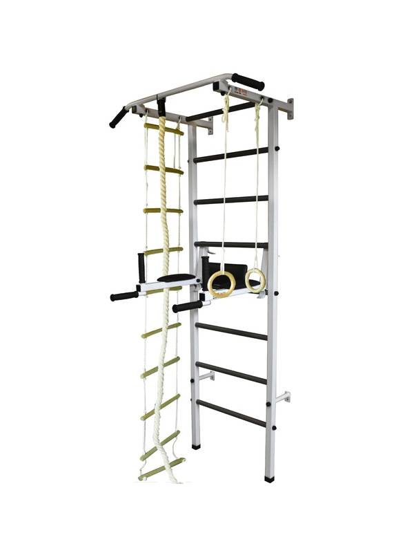 Шведская стенка ЭКТА PRO 2 с навесным оборуд. (черно-белая)