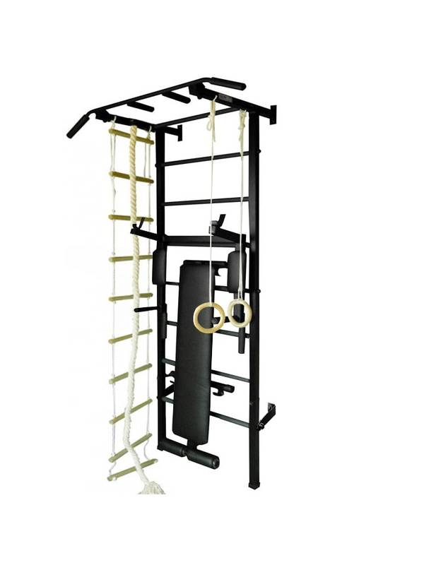 Шведская стенка ЭКТА PRO 3 с навесным оборуд. (черная)