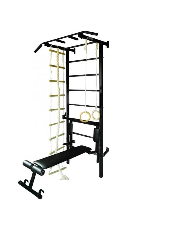 Шведская стенка ЭКТА PRO 3 с навесным оборуд. (черная)