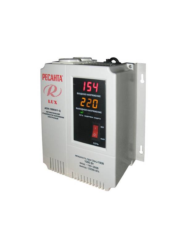 Стабилизатор напряжения настенный Ресанта Lux АСН-1000Н/1-Ц