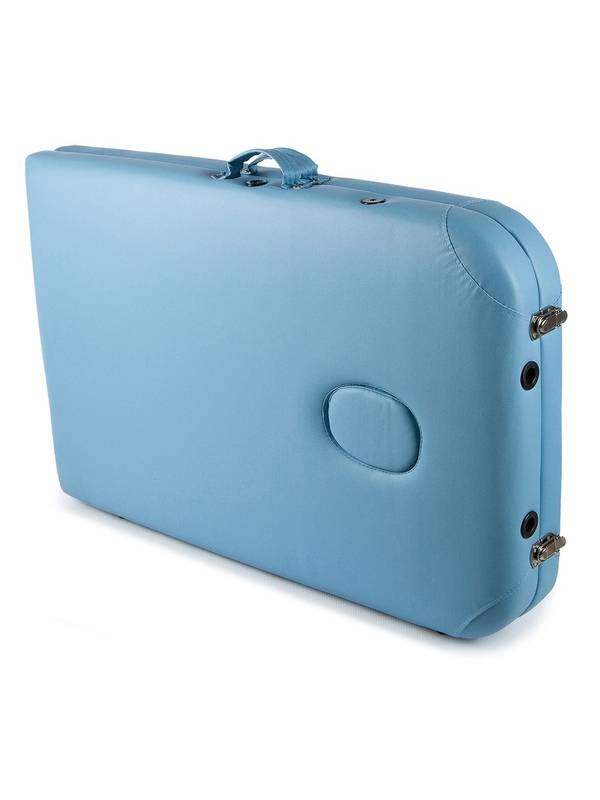 Массажный стол Atlas Sport складной 2-с деревянный 60 см (голубой)+ сумка в подарок