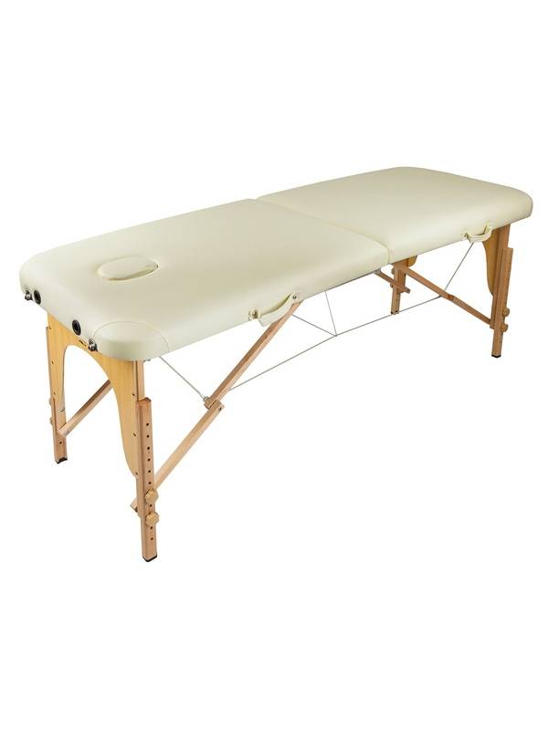Массажный стол Atlas Sport складной 2-с деревянный 70 см ( бежевый ) - без аксессуаров
