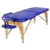 Массажный стол Atlas Sport 60 см складной 3-с деревянный (синий)+ сумка в подарок