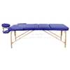 Массажный стол Atlas Sport 60 см складной 3-с деревянный (синий)+ сумка в подарок