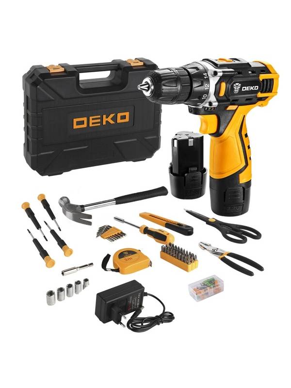 Дрель-шуруповерт аккумуляторная DEKO DKCD12FU-Li SET 104 063-4117