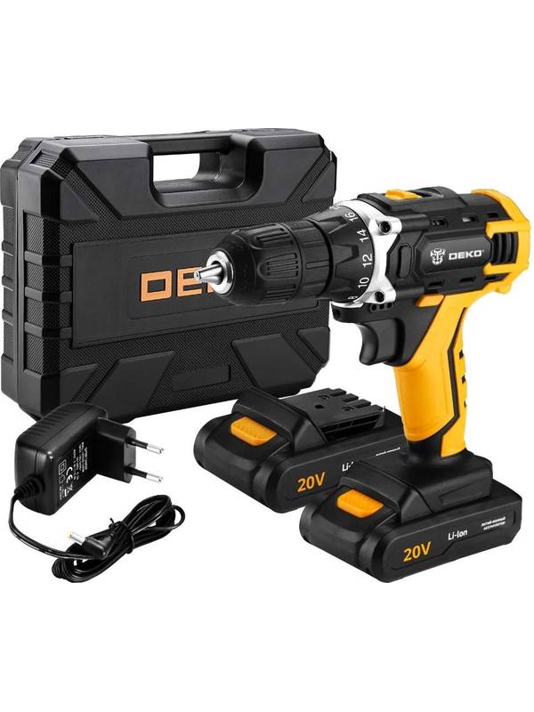 Дрель-шуруповерт аккумуляторная DEKO DKCD20FU-Li SET 3 063-4172