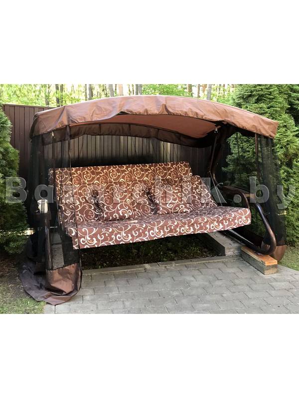 Мягкий элемент (сиденье) с подголовником для садовых качелей 2000х530 (с313)