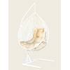 Подвесное кресло-кокон Liverpool белый кокон + бежевая подушка