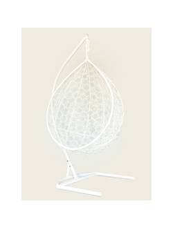 Подвесное кресло-кокон Liverpool белый кокон + красная подушка