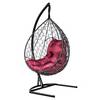 Подвесное кресло-кокон Liverpool черный кокон + бордовая подушка