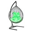 Подвесное кресло-кокон Liverpool черный кокон + зеленая подушка