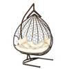Подвесное кресло-кокон DUBLIN коричневый кокон + бежевая подушка