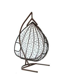 Подвесное кресло-кокон DUBLIN коричневый кокон +бордовая подушка