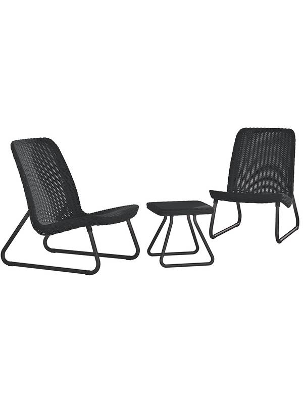 Набор уличной мебели (2 кресла, столик) Rio Patio set, графит