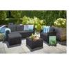 Набор уличной мебели Moorea Set (угловой диван, 2 кресла, столик), графит