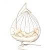 Подвесное кресло-кокон DUBLIN белый кокон + бежевая подушка